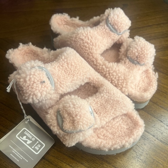 Birkenstock Papillio Womens Sz 36 Arizona Big Buckle Shearling Rose Pink NEW - Picture 4 of 10
